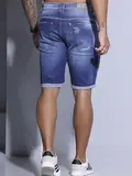 BERMUDA MASCULINA PIT BULL JEANS COM DETALHES DESTROYED CONFORTÁVEL