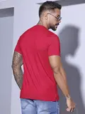 CAMISETA MASCULINA GOLA V COM LOGOMANIA PIT BULL JEANS SOFISTICADO