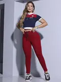 CALÇA FEMININA CINTURA ALTA PIT BULL JEANS CASUAL COM CORDÃO
