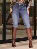 CALÇA JEANS FEMININA LAVAGEM EXCLUSIVA PARA UM LOOK IMPACTANTE