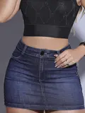 MINISSAIA PIT BULL JEANS MODERNO CHEIO DE ESTILO E SOFISTICAÇÃO