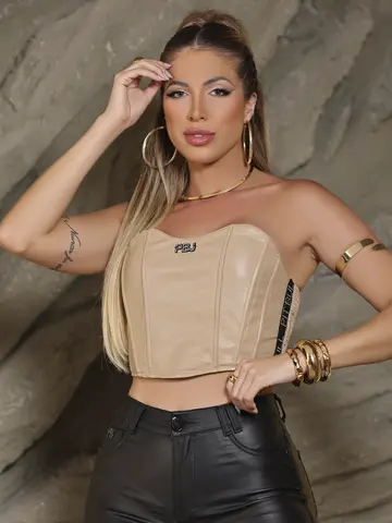CORSET TOMARA QUE CAIA COURINO PIT BULL JEANS SENSUAL E ELEGANTE