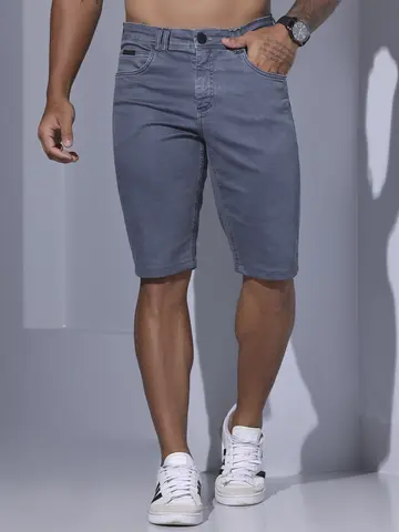 BERMUDA MASCULINA CASUAL PIT BULL JEANS GRAFITE MODERNA E VERSÁTIL