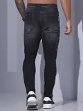 CALÇA MASCULINA COM ESCRITA PIT BULL JEANS A LASER MODERNO E ESTILOSO