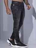 CALÇA MASCULINA COM ESCRITA PIT BULL JEANS A LASER MODERNO E ESTILOSO