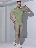 CAMISETA MASCULINA GOLA O PIT BULL JEANS CASUAL VERSÁTIL