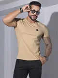 CAMISETA MASCULINA GOLA O PIT BULL JEANS CASUAL VERSÁTIL