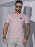 CAMISETA MASCULINA GOLA O PIT BULL JEANS CASUAL VERSÁTIL