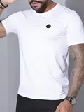 CAMISETA MASCULINA GOLA O PIT BULL JEANS CASUAL VERSÁTIL