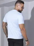 CAMISETA MASCULINA GOLA O PIT BULL JEANS CASUAL VERSÁTIL