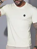 CAMISETA MASCULINA GOLA O PIT BULL JEANS CASUAL E VERSÁTIL