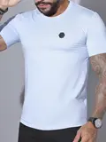 CAMISETA MASCULINA GOLA O PIT BULL JEANS CASUAL VERSÁTIL