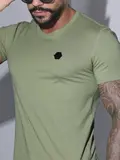 CAMISETA MASCULINA GOLA O PIT BULL JEANS CASUAL VERSÁTIL