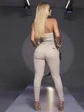 CALÇA FEMININA PIT BULL JEANS COM CINTURA BRILHANTE E DESIGN EXCLUSIVO