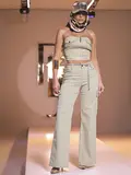 CALÇA FEMININA WIDE LEG CARGO PIT BULL JEANS VERSÁTIL E ELEGANTE