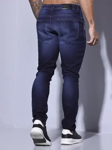 CALÇA JEANS MASCULINA PIT BULL AZUL ESCURO CASUAL E MODERNO