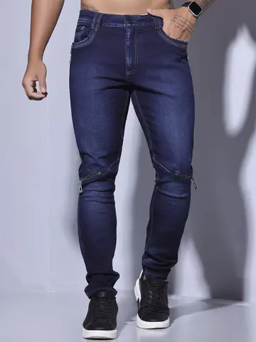 CALÇA JEANS MASCULINA PIT BULL AZUL ESCURO CASUAL E MODERNO