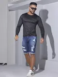 CAMISETA MASCULINA PIT BULL MANGA LONGA LISA CONFORTÁVEL E CASUAL