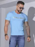 Camiseta Masculina com Logomania Pit Bull Jeans Casual e Estilosa
