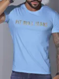 Camiseta Masculina com Logomania Pit Bull Jeans Casual e Estilosa