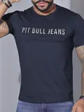 Camiseta Masculina com Logomania Pit Bull Jeans Casual e Estilosa