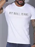 Camiseta Masculina com Logomania Pit Bull Jeans Casual e Estilosa