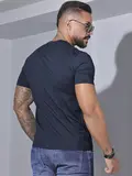 CAMISETA MASCULINA COM ESTAMPA DOURADA PIT BULL JEANS CASUAL E ESTILOSA