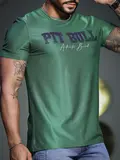 CAMISETA MASCULINA VERDE PIT BULL AUTÊNTICA E CONFORTÁVEL