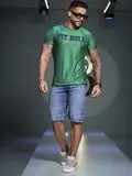CAMISETA MASCULINA VERDE PIT BULL AUTÊNTICA E CONFORTÁVEL