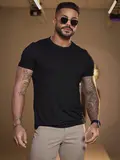 CAMISETA MASCULINA ESTILO CASUAL PIT BULL JEANS DIA A DIA MODERNA
