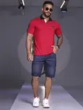 POLO MASCULINA PIT BULL JEANS ATEMPORAL COM DETALHES EXCLUSIVOS