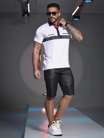 POLO MASCULINA PIT BULL JEANS COM CONFORTO E ESTILO VERSÁTIL