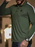 POLO MASCULINA MANGA LONGA VERDE PIT BULL ELEGANTE E CONFORTÁVEL