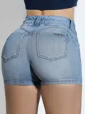 SHORT SAIA IRRESISTÍVEL COM BORDADO MANUAL EMPINA BUMBUM E CINTURA ALTA