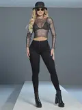 CALÇA FEMININA MODELADORA PIT BULL JEANS COM CÓS LARGO ELÁSTICO E ZÍPER