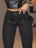 CALÇA FEMININA PRETA ESTILOSA PIT BULL JEANS COM MODELAGEM EXCLUSIVA