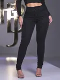 CALÇA FEMININA PIT BULL JEANS COM BOTÕES LATERAIS E CAIMENTO IRRESISTÍVEL