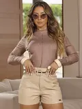BLUSA FEMININA EMPÓRIO PIT BULL MANGA LONGA E CONFORTÁVEL COM GOLA ALTA