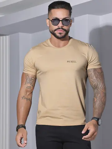 CAMISETA MASCULINA LISA PIT BULL JEANS CASUAL E CONFORTÁVEL
