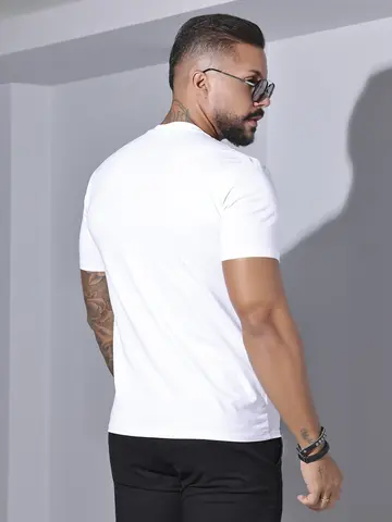 Camiseta Masculina Gola O Pit Bull Jeans Casual e Sofisticada