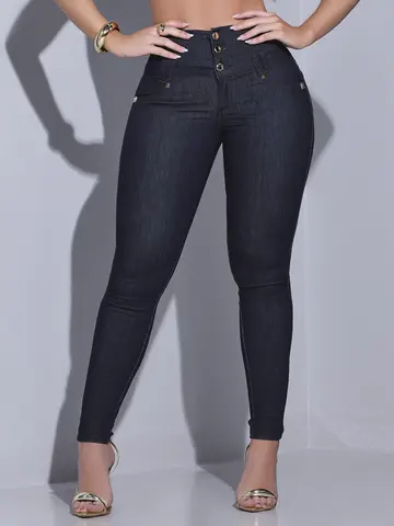 CALÇA FEMININA CINTURA PERFEITA PIT BULL JEANS MODELADORA E IRRESISTÍVEL