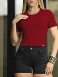 T-SHIRT FEMININA DESPOJADA E MODERNA COM PEDRARIAS EMPÓRIO PIT BULL