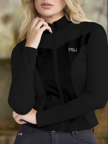 BLUSA FEMININA MANGA LONGA AUTÊNTICA EMPÓRIO PIT BULL COM GOLA ALTA