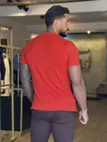 CAMISETA MASCULINA MODERNA SLIM PIT BULL JEANS AUTÊNTICA COM LOGOMANIA