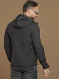 JAQUETA MASCULINA COM CAPUZ PIT BULL JEANS MODERNA COM ZÍPER E BOLSOS