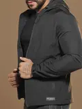 JAQUETA MASCULINA COM CAPUZ PIT BULL JEANS MODERNA COM ZÍPER E BOLSOS