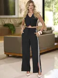 CONJUNTO ELEGANTE COLETE E CALÇA EMPÓRIO PIT BULL MODERNO E CONFORTÁVEL