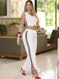 CONJUNTO ELEGANTE COLETE E CALÇA EMPÓRIO PIT BULL MODERNO E CONFORTÁVEL
