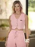 CONJUNTO ELEGANTE COLETE E CALÇA EMPÓRIO PIT BULL MODERNO E CONFORTÁVEL