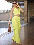 CONJUNTO FEMININO ESTILOSO CALÇA E COLETE VERSÁTIL EMPÓRIO PIT BULL